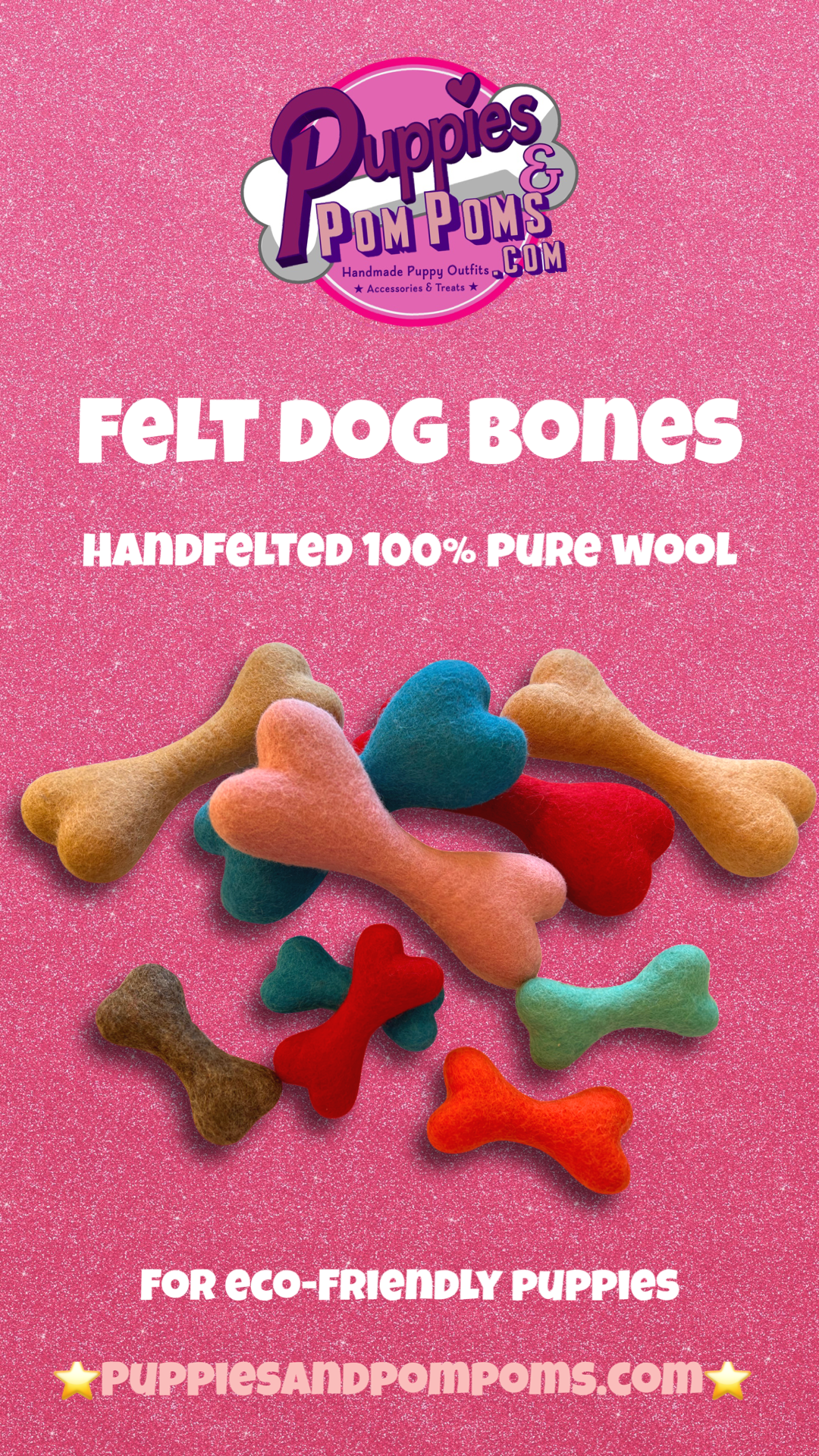 Felt Dog Bone Toy - 20cm